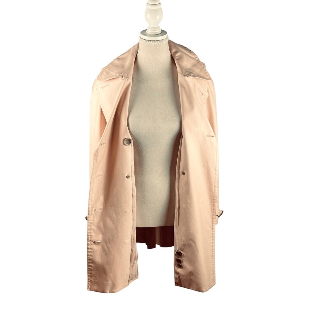 Coach Quartz Pink Double Breasted Belted Trench Coat Size 4 - Picture 10 of 16